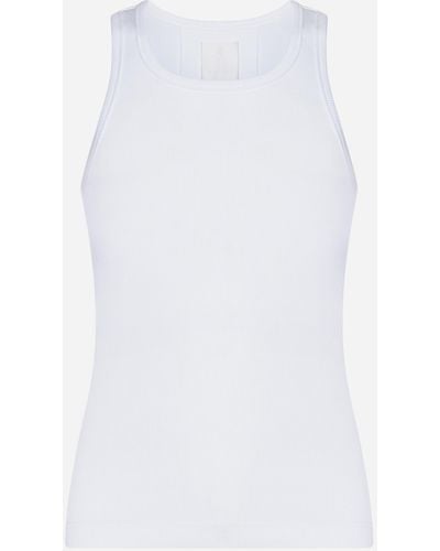 Givenchy Rib-knit Cotton Tank Top - White