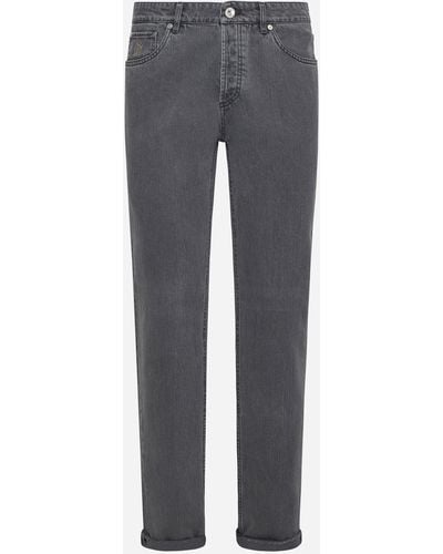 Brunello Cucinelli Straight-leg Jeans - Grey