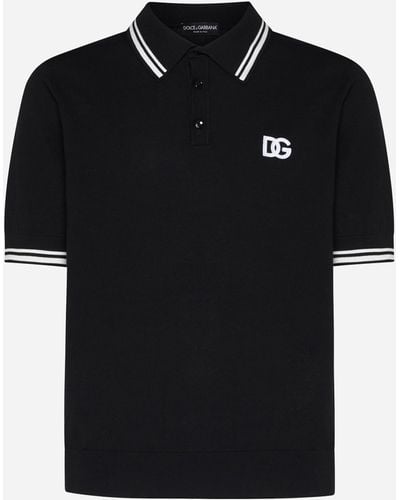 Dolce & Gabbana Short-Sleeved Polo-Shirt - Black