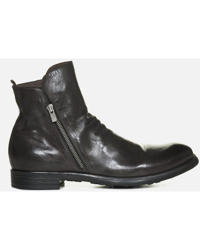 Officine Creative Chronicle 042 Leather Ankle Boots - Black