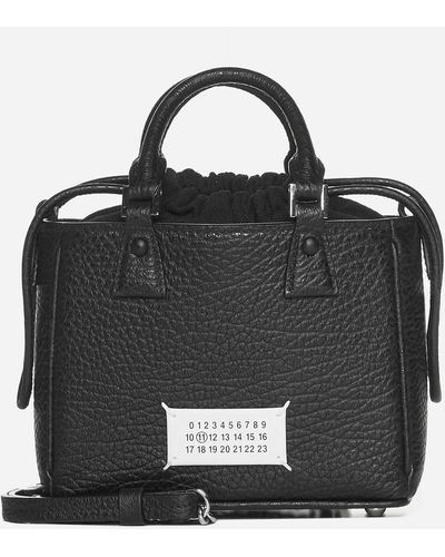 Maison Margiela 5ac Leather Tote Horizontal Bag - Black