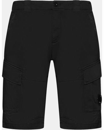 C.P. Company Stretch Cotton Cargo Shorts - Black