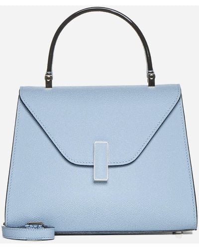 Valextra Iside Small Leather Bag - Blue