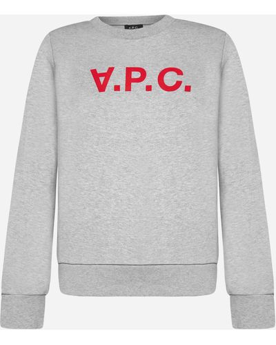 A.P.C. Logo Cotton Sweatshirt - Grey