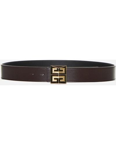 Givenchy 4g Reversible Leather Belt - White