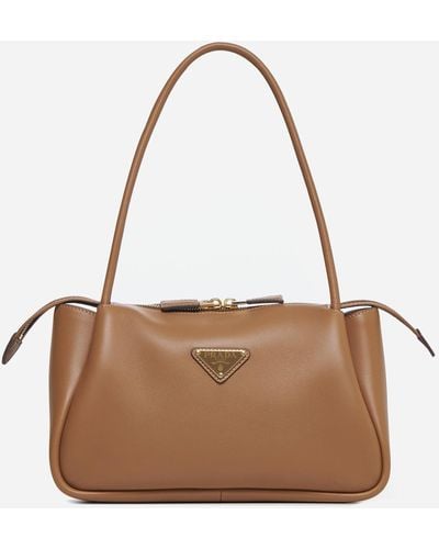 Prada Leather Medium Handbag - White