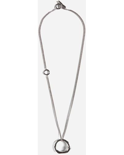 Jil Sander Handcrafted Pendant Necklace - White