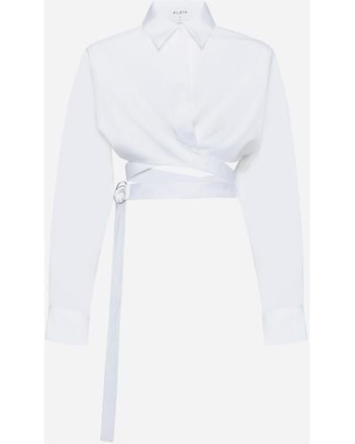 Alaïa Cotton Crossed Shirt - White