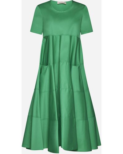 Blanca Vita Arabide Cotton-blend Midi Dress - Green