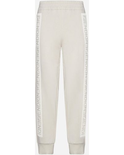 Fendi Cottone Blend jogger Trousers - White
