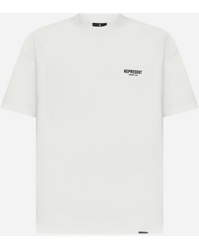 Represent Logo Cotton T-shirt - White