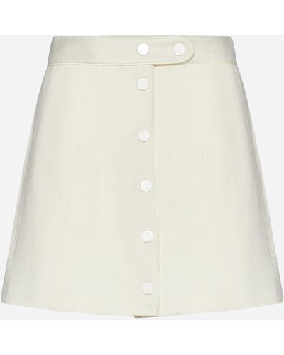 A.P.C. Cara Viscose-blend Miniskirt - White