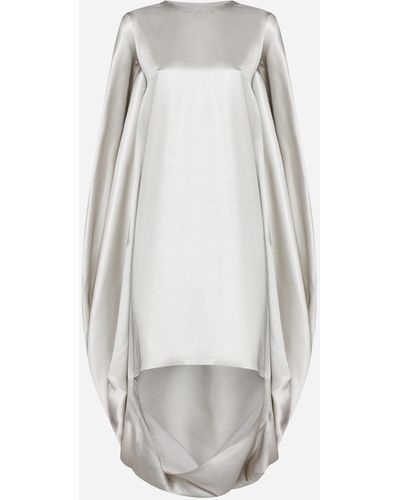 MM6 by Maison Martin Margiela Cape-style Satin Dress - White