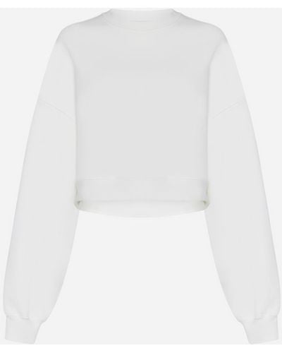 Wardrobe NYC Track Cotton Sweatshirt - White