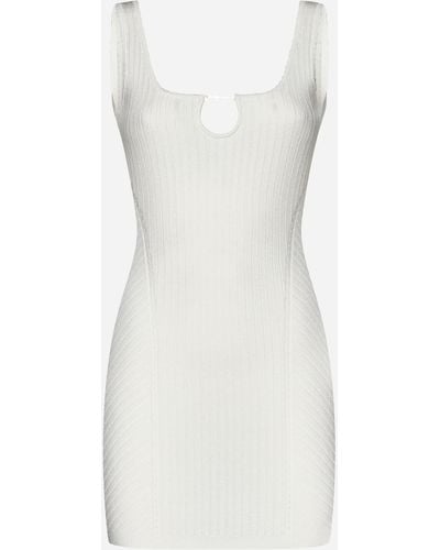 Jacquemus Sierra Knit Mini Dress - White