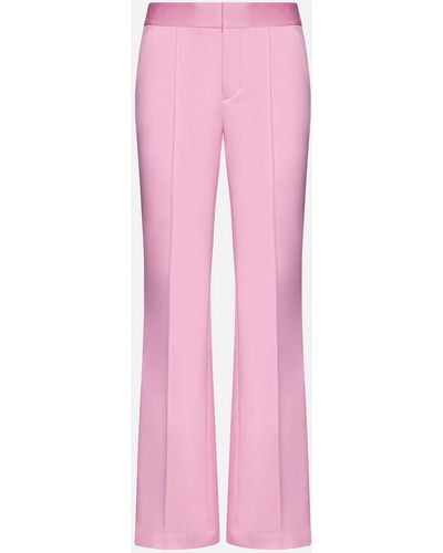 Alice + Olivia Danette Viscose-blend Trousers - Pink