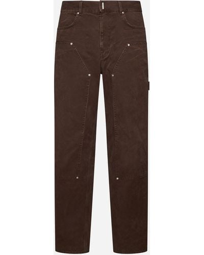 Givenchy Cotton Carpenter Pants - Brown