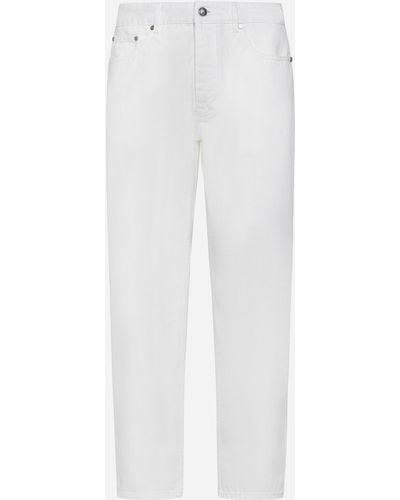 Palm Angels Monogram Straight Leg Jeans - White