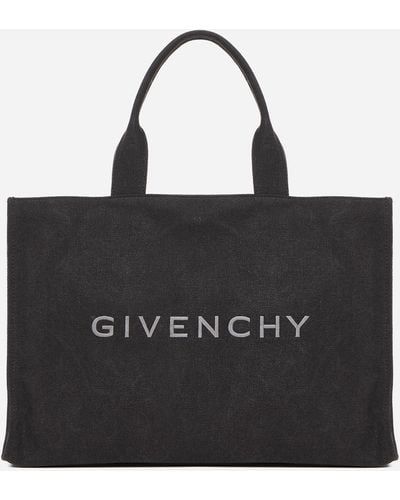Givenchy Logo Canvas Tote Bag - Black