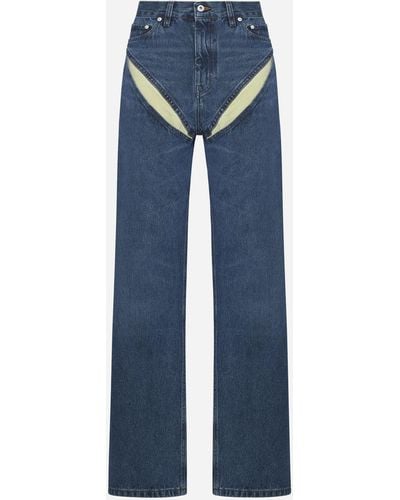 Y. Project Cut-out Jeans - Blue