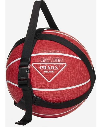 Prada Logo Basket Ball - Red