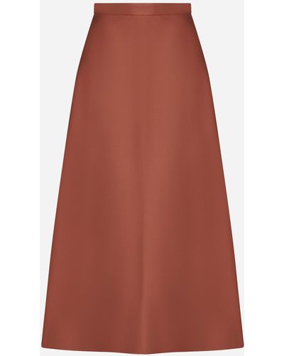 Blanca Vita Gengy Cotton Midi Skirt - Red
