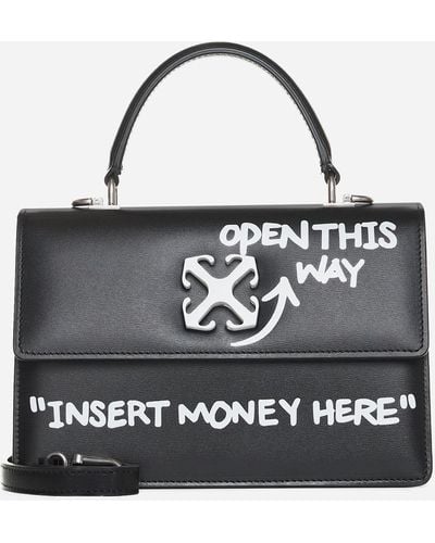 Off-White c/o Virgil Abloh Jitney 1.4 Quote Leather Bag - Black