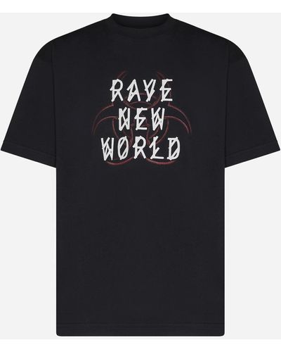 44 Label Group Rave New World Cotton T-shirt - Black