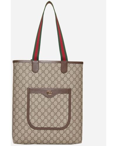 Gucci Ophidia GG Fabric Tote Bag - Natural