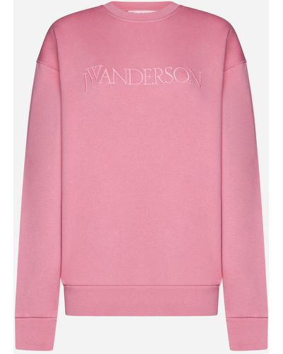 JW Anderson Logo Cotton Sweatshirt - Pink