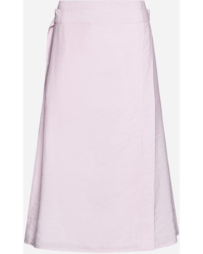 Studio Nicholson Foley Viscose-blend Midi Wrap Skirt - Pink