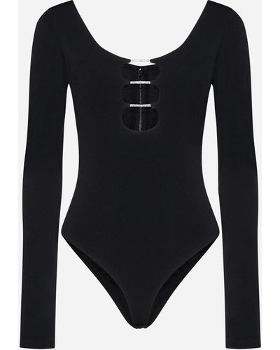 Alice + Olivia Kalena Cut-outs Bodysuit - Black