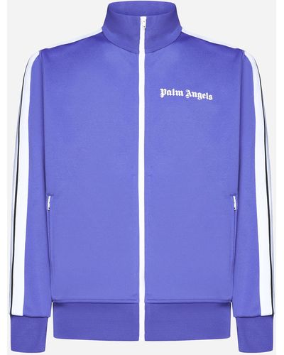 Palm Angels Logo Zip-up Track Jacket - Blue