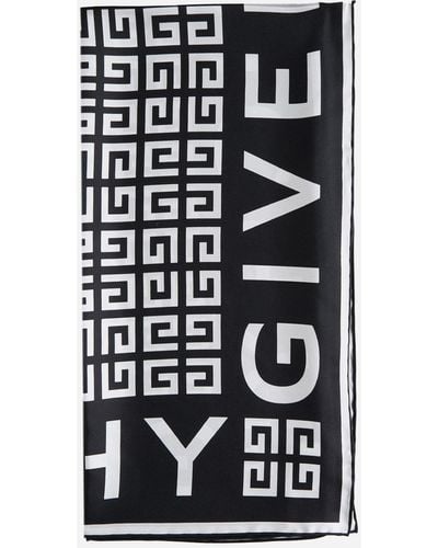 Givenchy 4G Logo Silk Scarf - Black