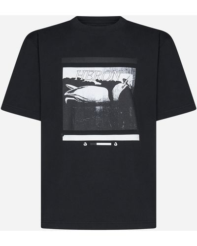 Heron Preston T-shirt Printed Heron in cotone - Nero