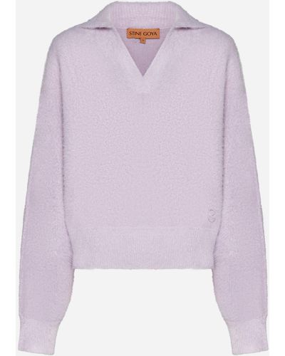 Stine Goya Naia Fluffy Knit Sweater - Purple