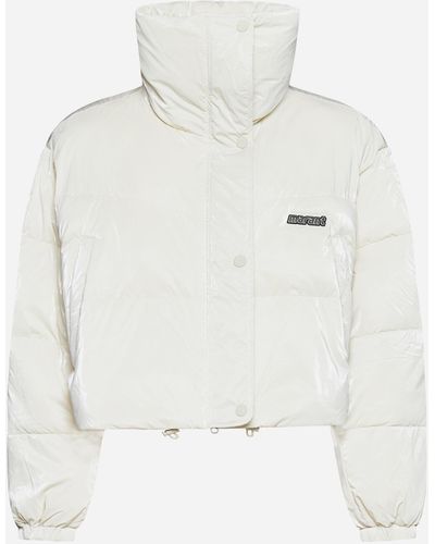 MARANT ETOILE Telia Quilted Nylon Cropped Down Jacket - White