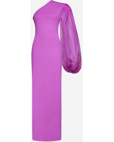 Solace London Hudson One-shoulder Maxi Dress - Purple