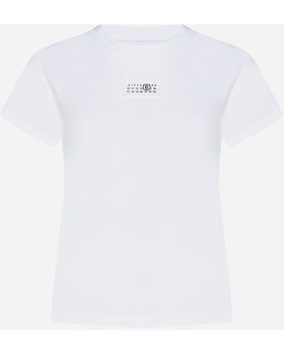MM6 by Maison Martin Margiela Logo-label Cotton T-shirt - White
