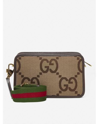 Gucci Jumbo GG Fabric Mini Bag - Brown