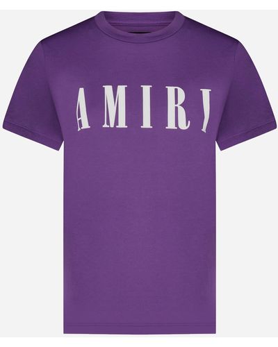 Amiri Logo Cotton T-shirt - Purple