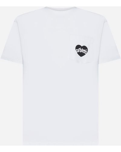 Carhartt Amour Chest Pocket Cotton T-shirt - White