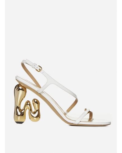 JW Anderson Bubble Leather Sandals - Natural