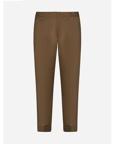 Low Brand Cooper Wool-blend Trousers - Brown