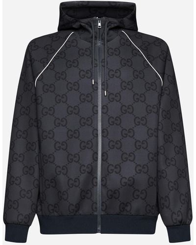 Gucci GG Technical Fabric Hooded Jacket - Blue