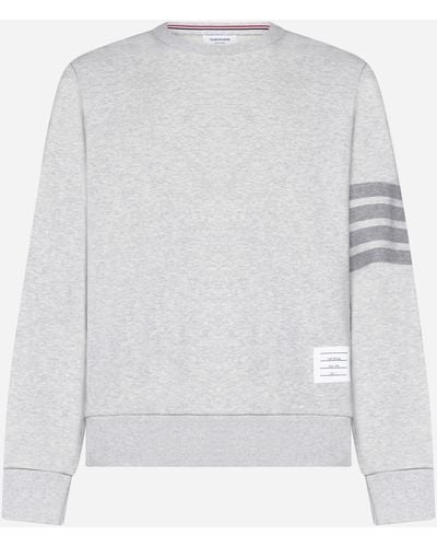 Thom Browne Cotton 4-bar Sweatshirt - White