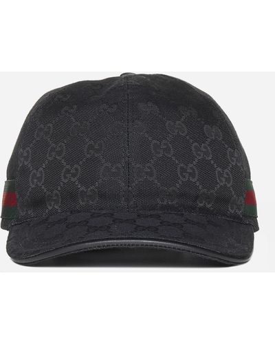 Gucci GG And Web Motif Baseball Cap - Black