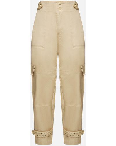Twin Set Cotton Trousers - Natural