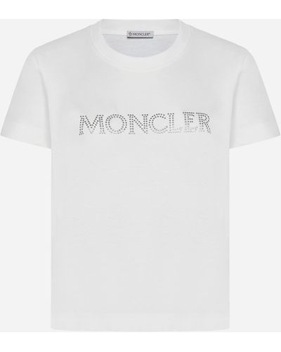 Moncler Logo Cotton T-shirt - White