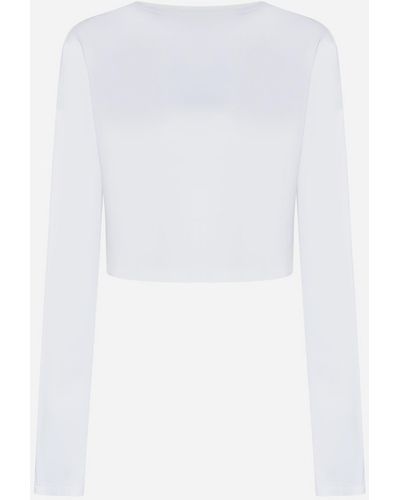 AURALEE Cotton Long-sleeved T-shirt - White